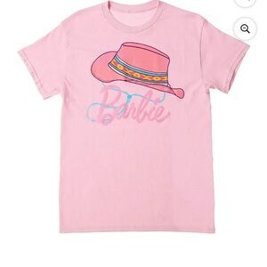NWT Barbie Light Pink woman’s Tee with Hat Graphic